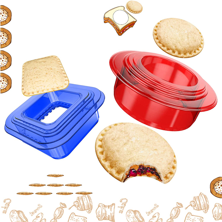 Amazon Sale Sandwich Cutter And Sealer Plastic Cookie Cutter DIY Kid Uncrustables Sandwich Cutter For Kid