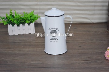 Retro Steel Enamel Coffee Pot Coffee Can with Lid