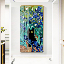 Abstract Crystal Wall Clock Art Mural Prints PVC Framed Home Decor