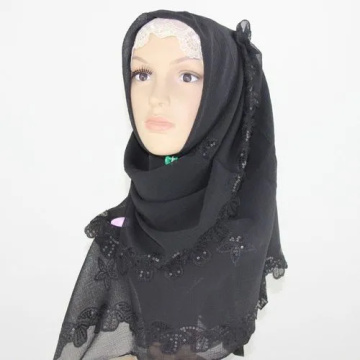 High Quality Digital Printed Sheer Scarf Fabric Polyester Cotton 1250T Malaysia