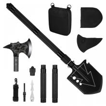 Black Metal Folding Survival Camping Shovel