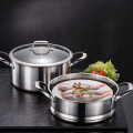 Dapur Stainless Steel Memasak Makanan Pan Steamer Pot