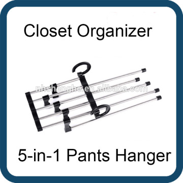 5 in 1 Pants Hanger,Closet Organizer, Foldable Clothes Hanger