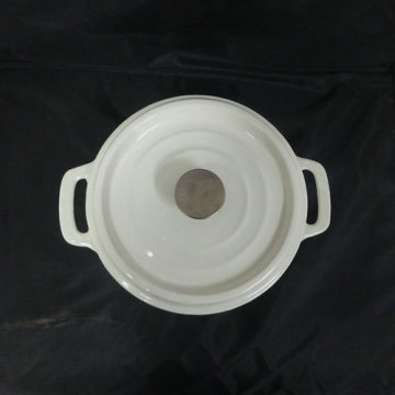 Home Kitchenware White Cast Iron Sauce Pot