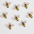 Artificial Rhinestone Honeybee Enamel Charms Kawaii Insect Pendants Necklace Making DIY Craft Jewelry Ornament