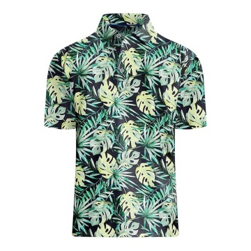 Custom Printed Funny Logo Hygroscopic Men's Golf Shirts and Polos