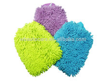 Microfiber chenille fabric car wash glove