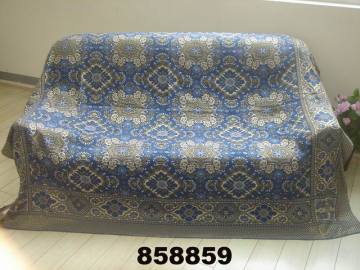 golden polyester thread bedcover