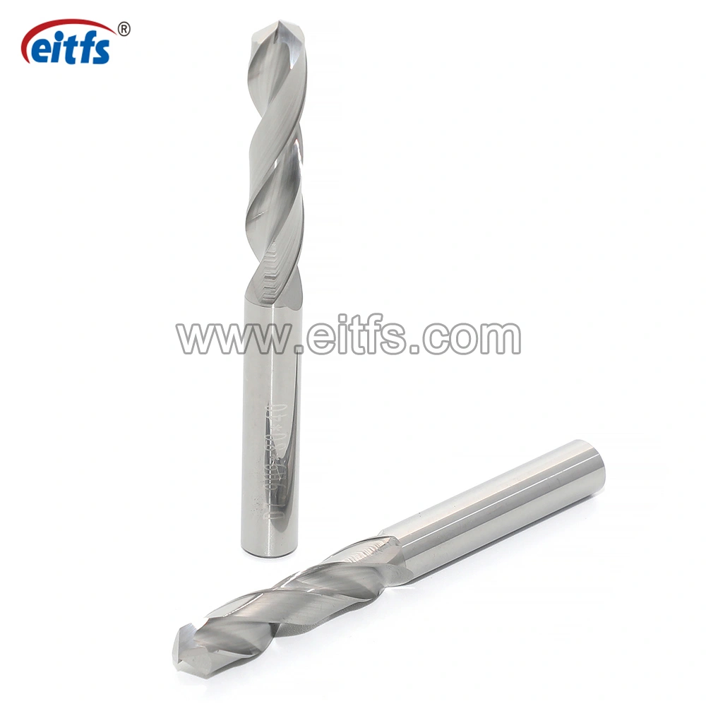 High Precision 2 Flute Solid Carbide Spiral Flute Drill Bits for Aluminum