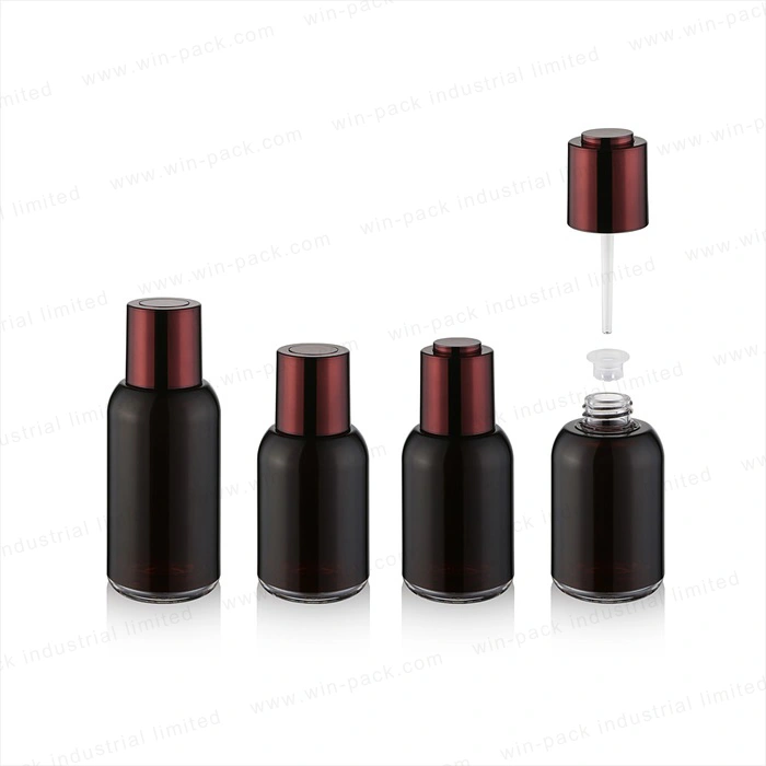 Winpack New Type Cosmetic Acrylic Serum Amber Bottle with Press Pump Dropper Cap