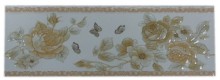 ceramic listello border with golden line