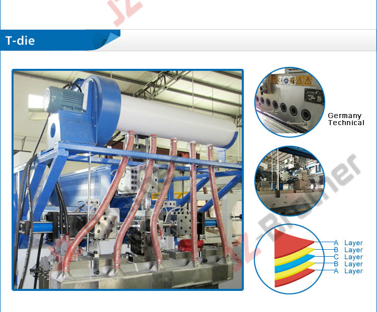 Metal Manufactures Pvc Three-layer Plastic Extruder Extrusion Machine