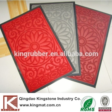 Polyester fiber dust step clean mat door mat printed