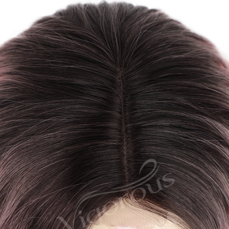 Colorful Ombre Wholesale For Women Pre Plucked Deep Wave Heat Resistant Short Bob Cut Wigs Lace Front Synthetic