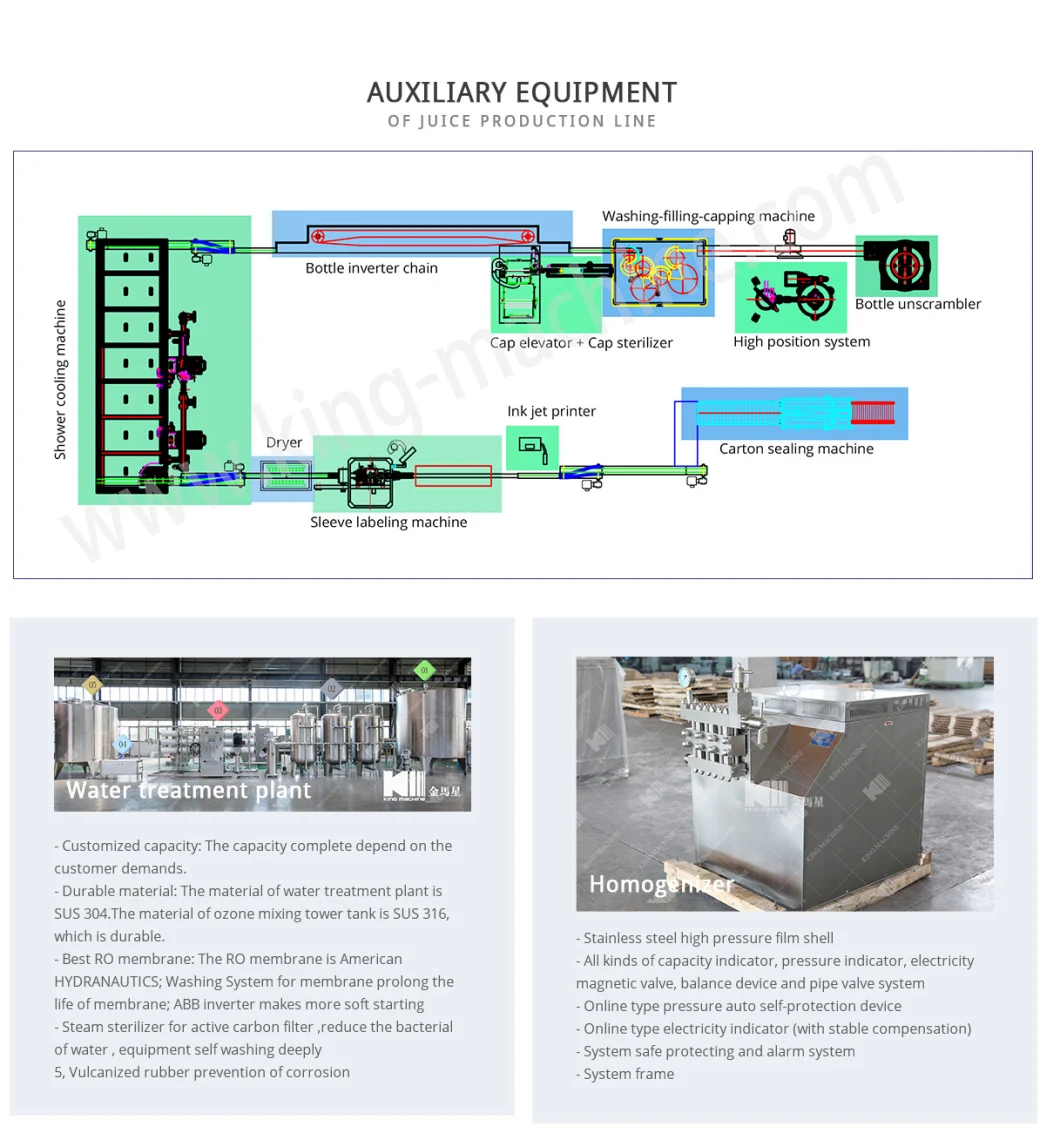 5000 Bottles Per Hour Automatic Glass Bottle Factory Juice Syrup Drinks Filling Machine Production Line