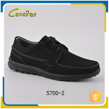 Black comfortable breathable casual leather men shoes