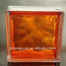 Inner orange red glass block