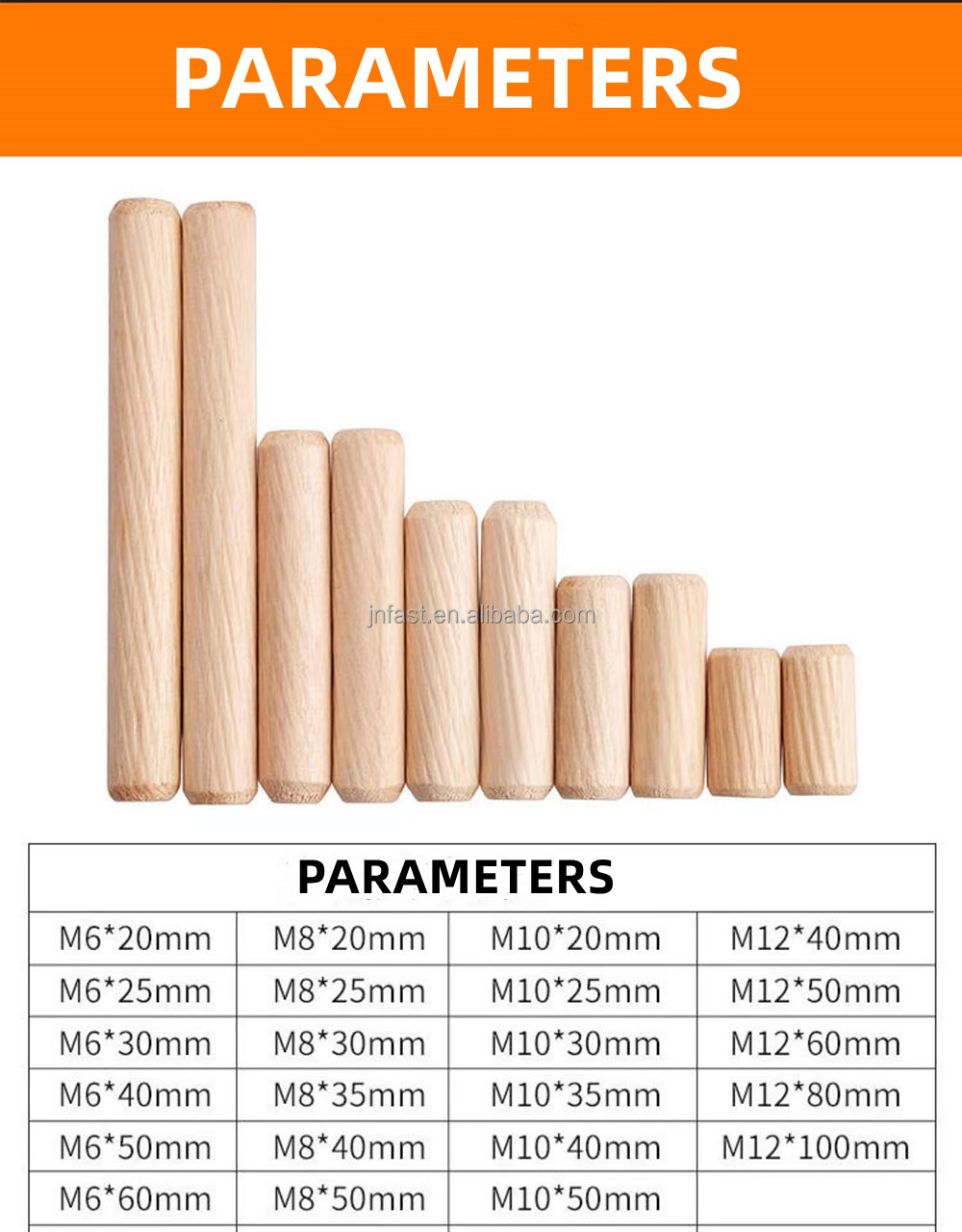 China Manufacturer New Product Wooden Dowel Shaw Furniture Connector Straight Grain Twill Cork Solid Pin Beech Wedge Wood Pegs