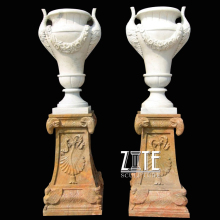 Garden Decorative garden marble flowerpot