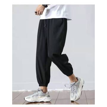 Woven Fabric Pants With Stretch Bunch Foot