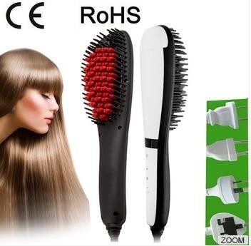 Hot-Sale Items Ceramic Hair Straightener Brush, Hair Straightening Brush As Seen On TV