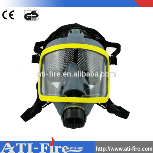 Silicone full face gas mask for firefighting and industrial use