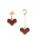 Star Moon Retro Love Pendientes de colgante multicolor