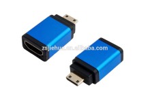 Metal housing hdmi female to mini hdmi male adapter /adaptor/commutator