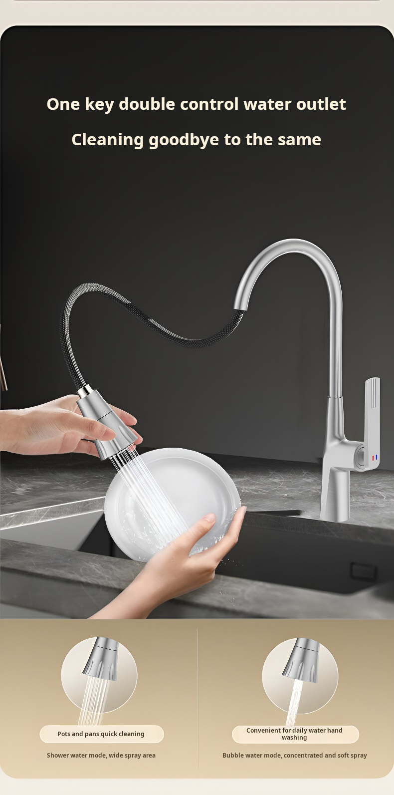 Brushed Pull Down Kitchen Faucet