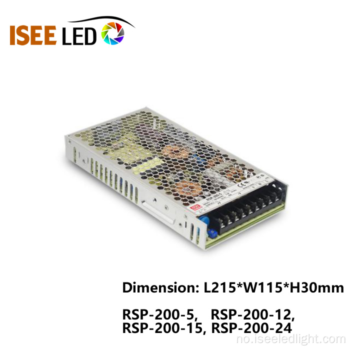 MeanWell Switching strømforsyning RSP-200 med PFC