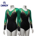 Leotard gimnástico de estilo de moda para la competencia de niñas