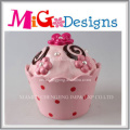 Pote de cerâmica pintado à mão decorativo rosa rosa para presente