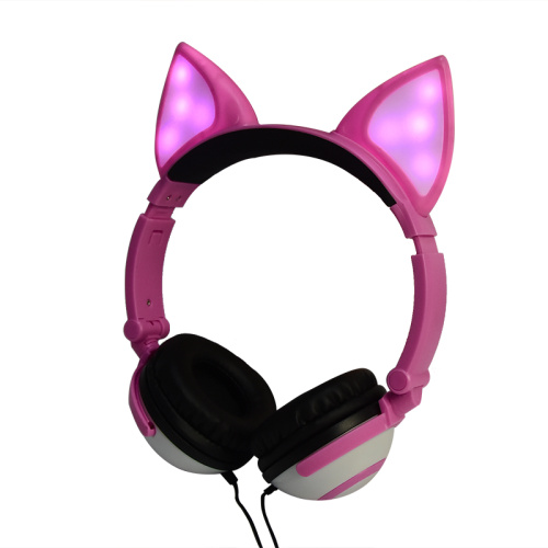 Разноцветные наушники для косплея Fox Ear, проводные наушники