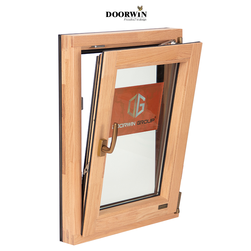 CE Standard Thermal Break Wood Color Tilt Turn Cheap Aluminum Windows