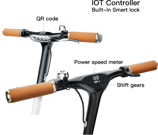 Backend management system with APP Scan QR Code unlock GPS wireless Sharing e scooter solution