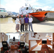 19.5 High speed fiberglass boat with fiberglass hulls for sale