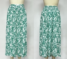 Floral Maxi Circle Belted Elastic Waist Pull Trousers