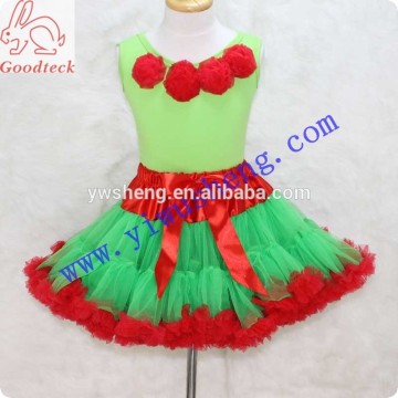 wholesale christmas baby girls clothing set , Christmas pettiskirt set