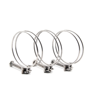 Double wire hose clamp stainless steel clamp