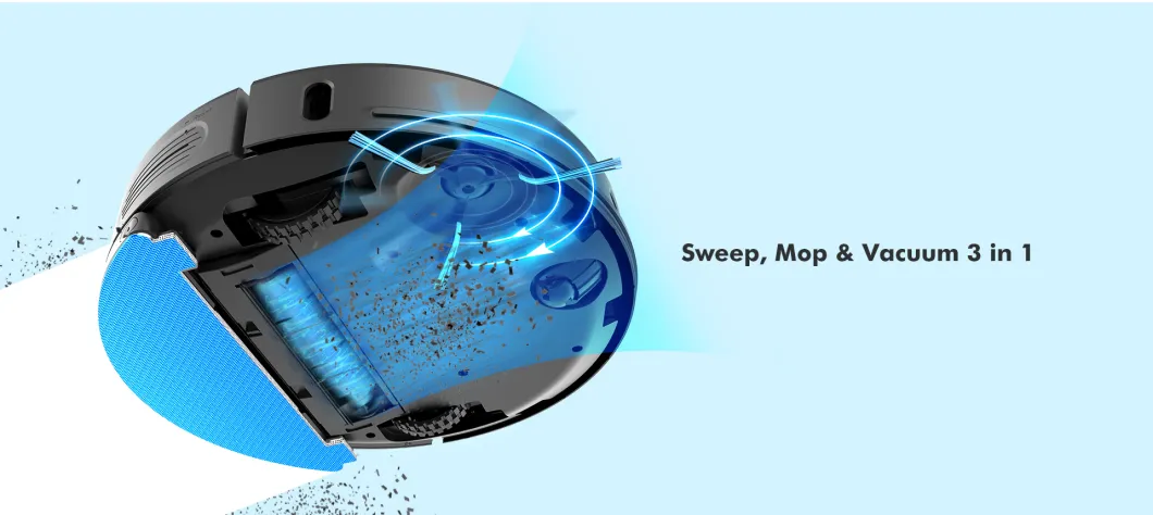 Smart Robotic vacuum Mop 2700PA Suction for Home and Hard Floor Cleaning Auto Robot Vacuum Cleaner