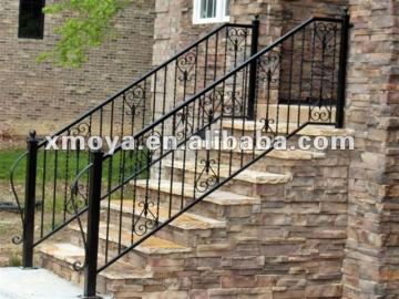 Outdoor wrought iron hand railings for stairs