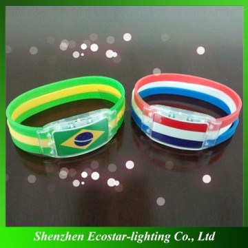 Supply flag led wristband/country flag led wristband/national flag led wristband for night event