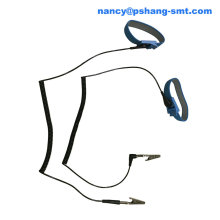 Esd wrist strap with adjustable metal fabric for SMT production line