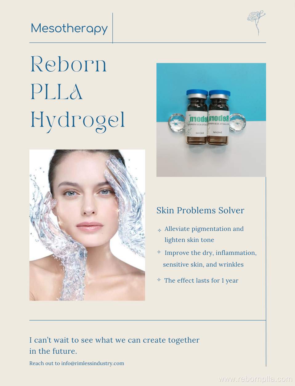 Reborn PLLA Gel Filler 5ml For Skin Care