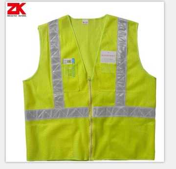 running high visibility waistcoat