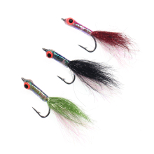 Luminous Fish Eye Epoxy Minnow Streamer Flies for Saltwater and Freshwater Fishing