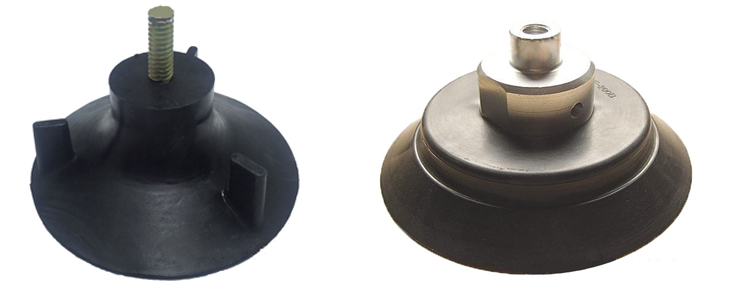 Black Vacuum Suction Cup With Threaded Screw