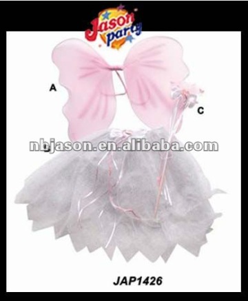 Fairy Wings Pattern children party dresses Fairy Wing and tutu set