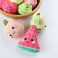 100% Cotton Crochet Doll Handmade Smiley Buah Buahan