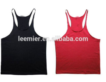 100% cotton fabric gym y-back singlet